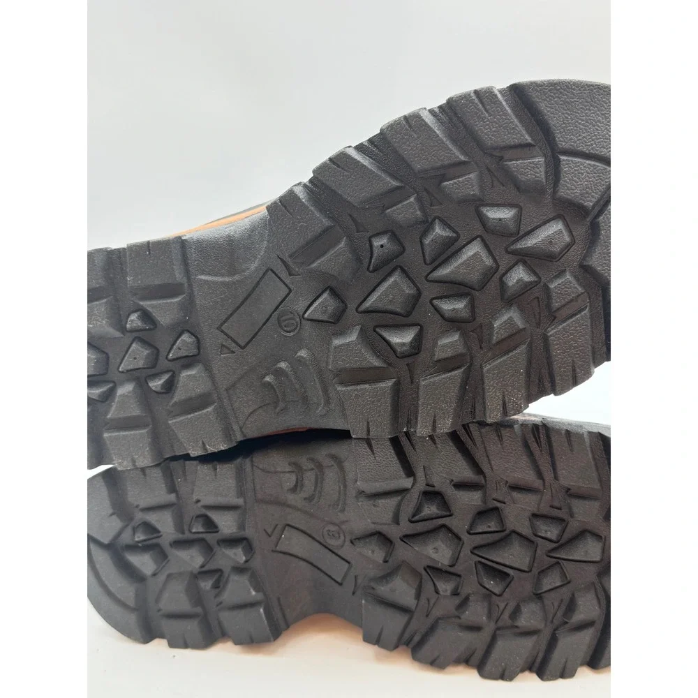 Mishansha Mens Black Faux Fur Lined Winter Snow‎ Boots Water Resistant Size 10
